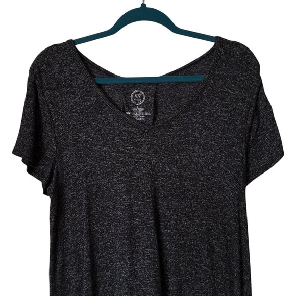 Maurices Women's 24/7  Dark Grey Lace Up Back Short Sleeve Tee Size Large - Picture 3 of 5